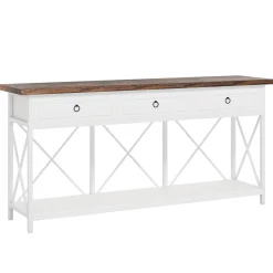 Tribesigns Console Tables|Console Tables*3 - Drawer Console Table, 70.8" Sofa Foyer Table with Storage Shelf