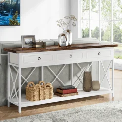 Tribesigns Console Tables|Console Tables*3 - Drawer Console Table, 70.8