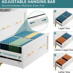 Tribesigns Printer Stands|Printer Stands*2 - Drawer File Cabinet, Lateral Storage Cabinet Printer Stand