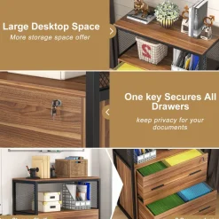 Tribesigns File Cabinets|File Cabinets*2 - Drawer File Cabinet, Letter/Legal / A4 Size Filing Cabinet with Lock