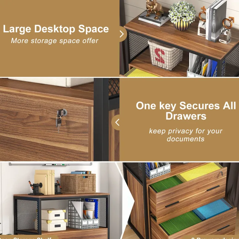 Tribesigns File Cabinets|File Cabinets*2 - Drawer File Cabinet, Letter/Legal / A4 Size Filing Cabinet with Lock