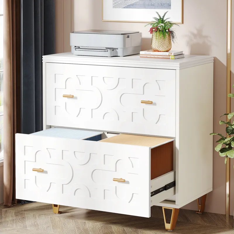 Tribesigns Printer Stands|Printer Stands*2 - Drawer File Cabinet, Modern Storage Filing Cabinet Printer Stand
