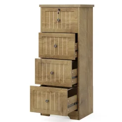 Tribesigns File Cabinets|File Cabinets*4 - Drawer File Cabinet, Vintage Vertical Filing Cabinet