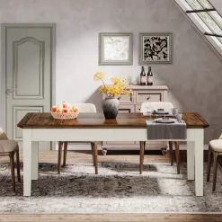 Tribesigns Dining Tables*62 - Inch Dining Table, Farmhouse Rectangular Kitchen Table for 4 - 6