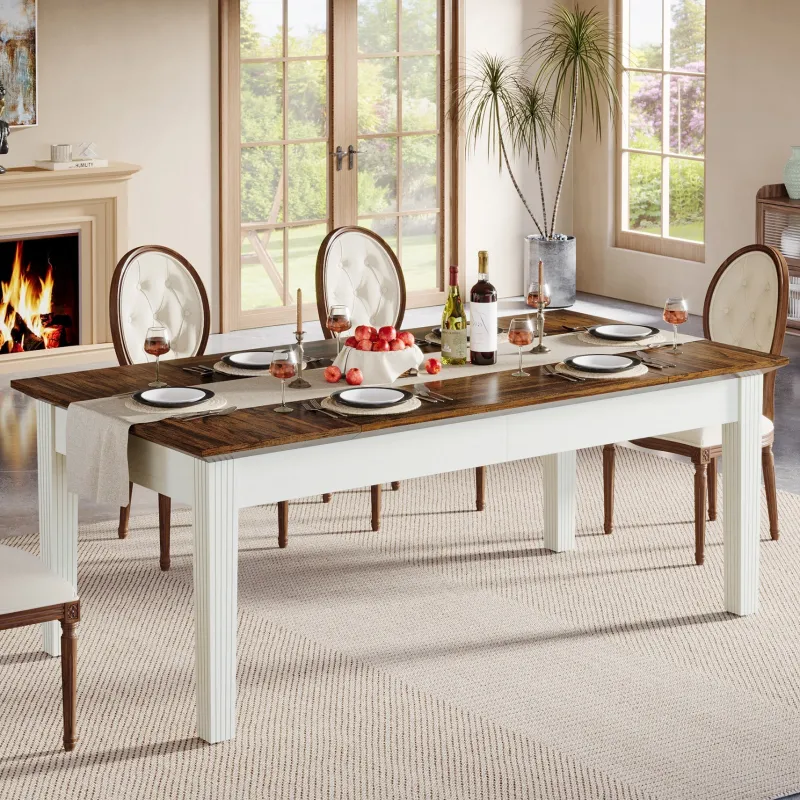 Tribesigns Dining Tables*62 - Inch Dining Table, Farmhouse Rectangular Kitchen Table for 4 - 6