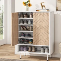 Tribesigns Shoe Racks & Cabinets|Shoe Racks & Cabinets*18 - Pair Shoe Cabinet, 6 - Tier Shoe Rack Organizer Cabinet with Door