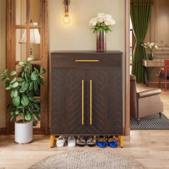 Tribesigns Shoe Racks & Cabinets|Shoe Racks & Cabinets*20 - Pair Shoe Cabinet Organizer with Drawer & Adjustable Shelves