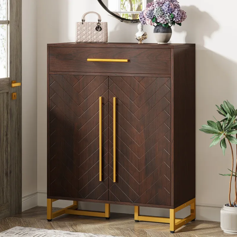 Tribesigns Shoe Racks & Cabinets|Shoe Racks & Cabinets*20 - Pair Shoe Cabinet Organizer with Drawer & Adjustable Shelves