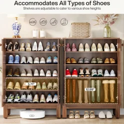 Tribesigns Shoe Racks & Cabinets|Shoe Racks & Cabinets*20 - Pair Shoe Cabinet, Stylish Shoe Rack Organizer With Doors