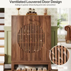 Tribesigns Shoe Racks & Cabinets|Shoe Racks & Cabinets*20 - Pair Shoe Cabinet, Stylish Shoe Rack Organizer With Doors