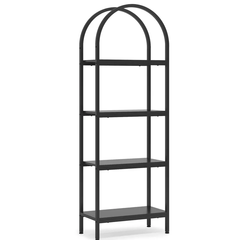 Tribesigns Corner Shelves|Corner Shelves*4 - Tier / 5 - Tier Bookshelf, Arched Bookcase Display Rack with Storage Shelves