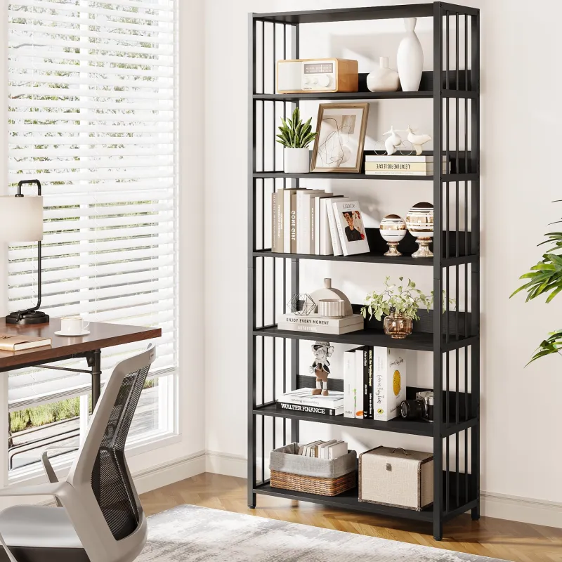 Tribesigns Bookcases & Bookshelves|Bookcases & Bookshelves*6 - Tier Bookshelf, Vintage Storage Display Rack With Open Shelves