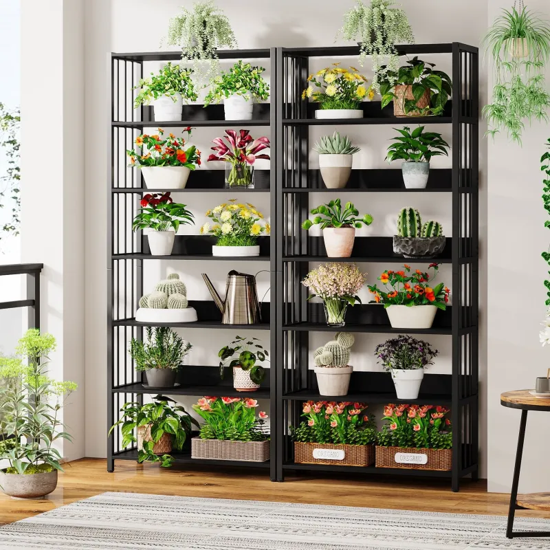 Tribesigns Bookcases & Bookshelves|Bookcases & Bookshelves*6 - Tier Bookshelf, Vintage Storage Display Rack With Open Shelves