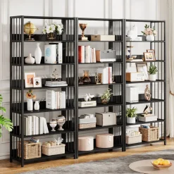Tribesigns Bookcases & Bookshelves|Bookcases & Bookshelves*6 - Tier Bookshelf, Vintage Storage Display Rack With Open Shelves