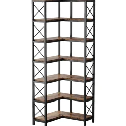 Tribesigns Corner Shelves|Corner Shelves*7 - Tier Corner Bookshelf Corner Bookcase Storage Display Rack