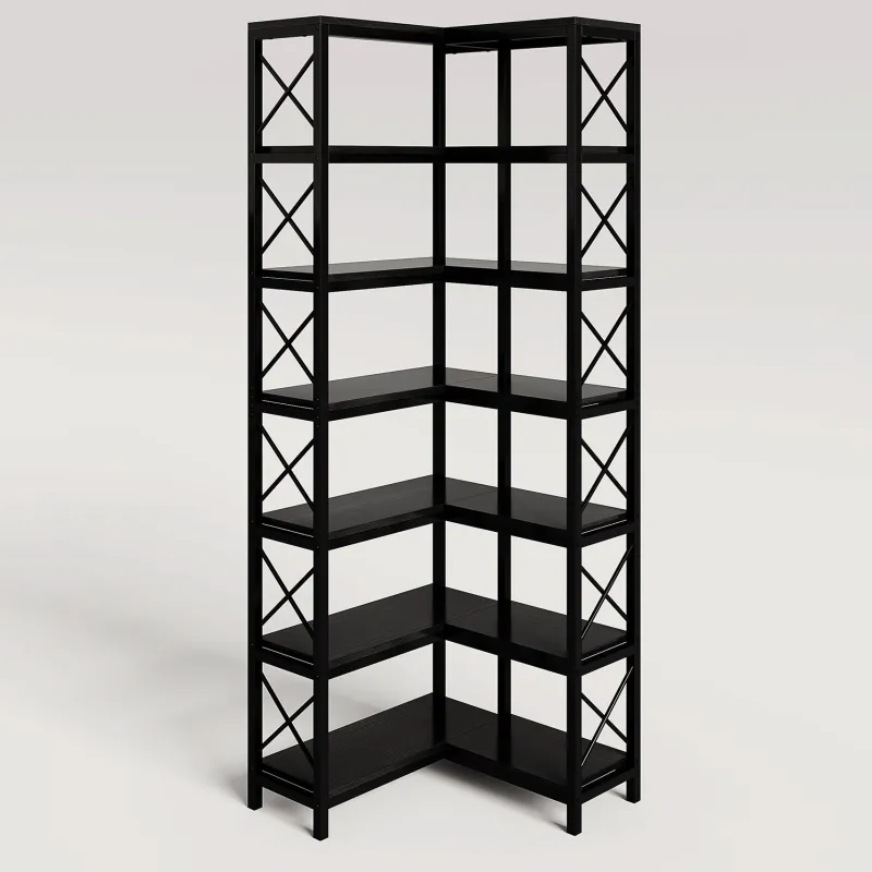 Tribesigns Corner Shelves|Corner Shelves*7 - Tier Corner Bookshelf Corner Bookcase Storage Display Rack