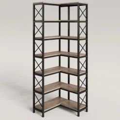 Tribesigns Corner Shelves|Corner Shelves*7 - Tier Corner Bookshelf Corner Bookcase Storage Display Rack