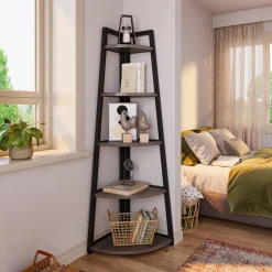 Tribesigns Bookcases & Bookshelves|Bookcases & Bookshelves*5 - Tier Corner Shelf, 70