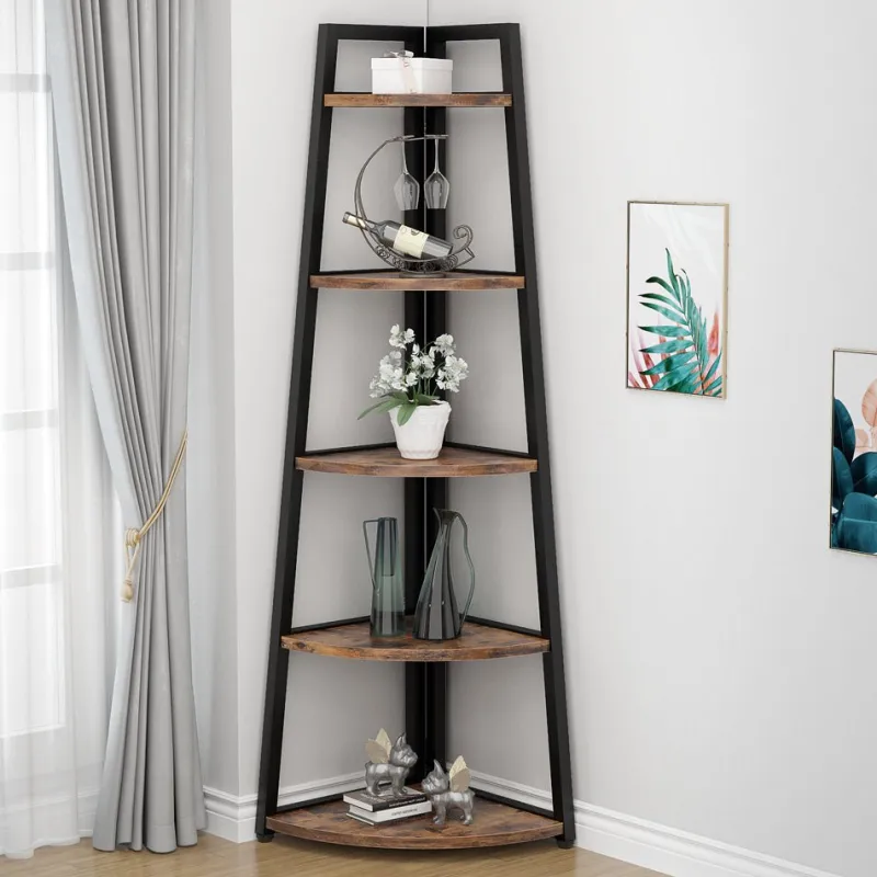 Tribesigns Bookcases & Bookshelves|Bookcases & Bookshelves*5 - Tier Corner Shelf, 70" Tall Corner Ladder Shelf Small Bookshelf