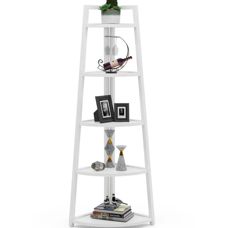 Tribesigns Bookcases & Bookshelves|Bookcases & Bookshelves*5 - Tier Corner Shelf, 70" Tall Corner Ladder Shelf Small Bookshelf
