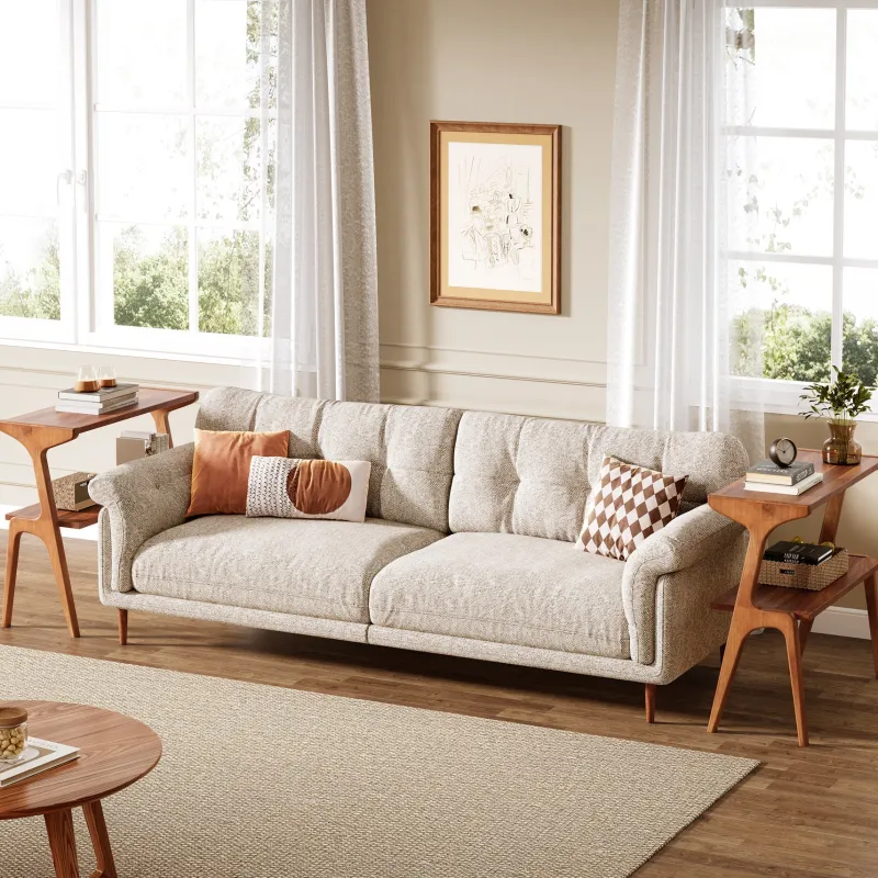 Tribesigns End & Side Tables*2 - Tier End Table, Slim Sofa Side Table with Storage Shelf