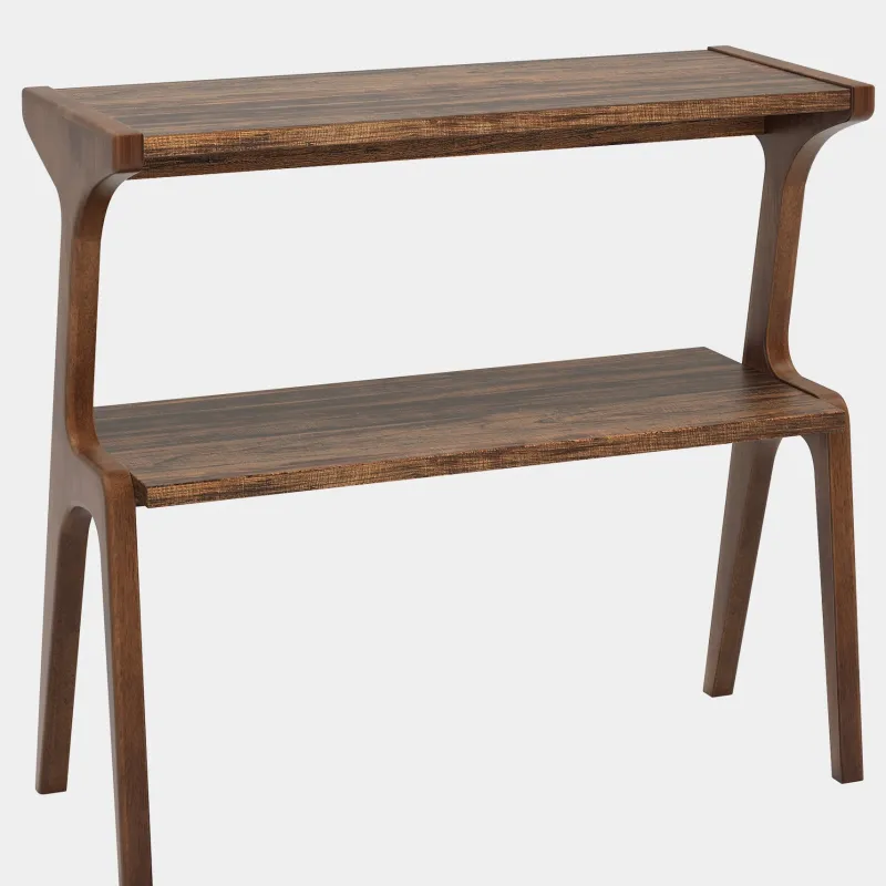 Tribesigns End & Side Tables*2 - Tier End Table, Slim Sofa Side Table with Storage Shelf