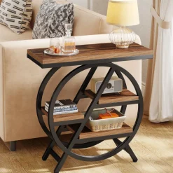 Tribesigns End & Side Tables*4 - Tier End Table, Small Side Table Snack Table with Storage Shelves