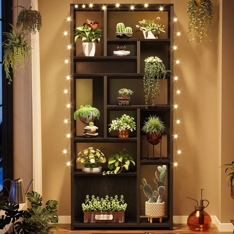 Tribesigns Bookcases & Bookshelves|Bookcases & Bookshelves*8 - Tier Etagere Bookshelf, 70.9" Freestanding Wood Bookcase