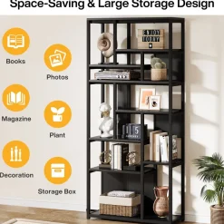 Tribesigns Bookcases & Bookshelves|Bookcases & Bookshelves*8 - Tier Etagere Bookshelf, 70.9