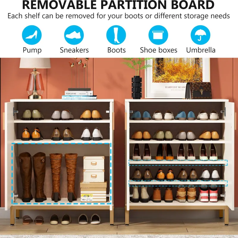 Tribesigns Shoe Racks & Cabinets|Shoe Racks & Cabinets*5 - Tier Shoe Cabinet, 20 Pairs Entryway Shoe Racks Organizer with Shelves