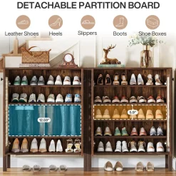 Tribesigns Shoe Racks & Cabinets|Shoe Racks & Cabinets*5 - Tier Shoe Cabinet, 25 Pairs Freestanding Shoe Organizer with Adjustable Shelves