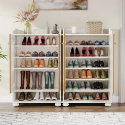 Tribesigns Shoe Racks & Cabinets|Shoe Racks & Cabinets*7 - Tier Shoe Cabinet, Modern Wood Shoe Rack With Adjustable Shelves