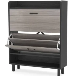 Tribesigns Shoe Racks & Cabinets|Shoe Racks & Cabinets*2 - Tier Shoe Cabinet Shoe Organizer with Flip Doors & Open Shelves