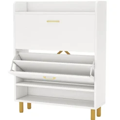 Tribesigns Shoe Racks & Cabinets|Shoe Racks & Cabinets*2 - Tier Shoe Cabinet Shoe Organizer with Flip Doors & Open Shelves