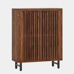 Tribesigns Shoe Racks & Cabinets|Shoe Racks & Cabinets*6 - Tier Wooden Shoe Cabinet with Louvered Doors & Adjustable Shelves