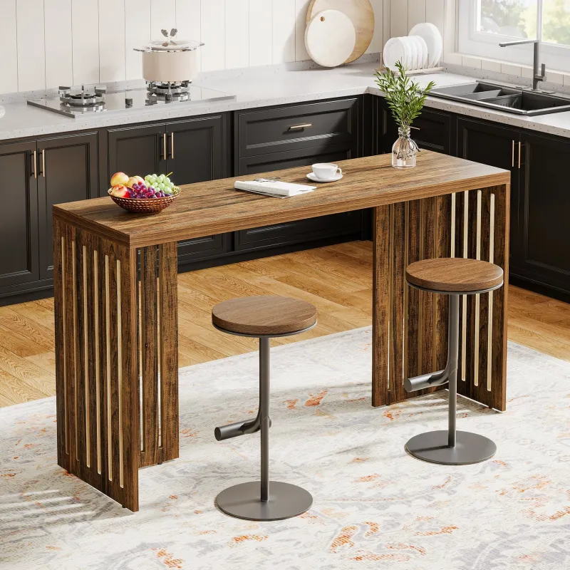Tribesigns Dining Tables*63" Bar Table, Rectangular High Top Kitchen & Dining Table(Only Table)