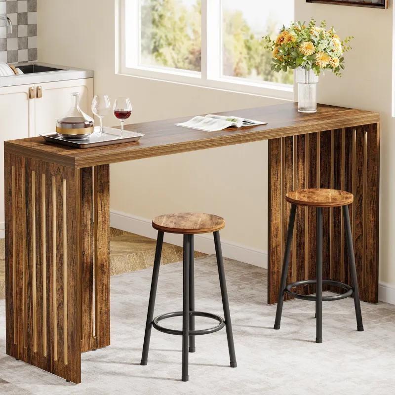 Tribesigns Dining Tables*63" Bar Table, Rectangular High Top Kitchen & Dining Table(Only Table)