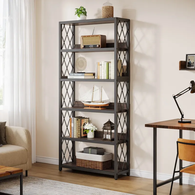 Tribesigns Bookcases & Bookshelves|Bookcases & Bookshelves*67" Book Shelf, 5 - Tier Bookcase Storage Organizer with Open Shelves