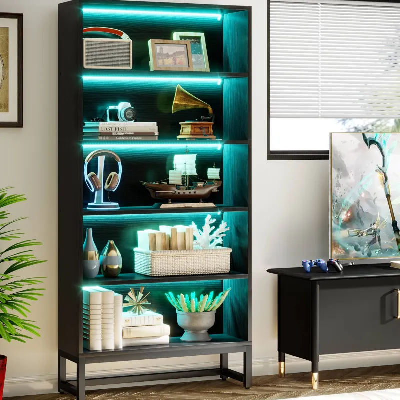 Tribesigns Bookcases & Bookshelves|Bookcases & Bookshelves*70.8" Bookcase, Large Bookshelf Organizer with 5 - Tier Storage Shelves
