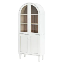 Tribesigns Bookcases & Bookshelves|Bookcases & Bookshelves*68" Bookshelf, 5 - Tier Arched Storage Cabinet Display Bookcase