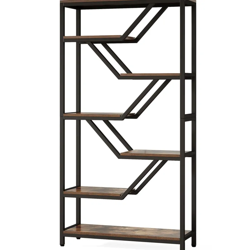 Tribesigns Bookcases & Bookshelves|Bookcases & Bookshelves*72" Bookshelf, 6 - Tier Bookcase Etagere Open Storage Organizer