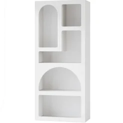 Tribesigns Bookcases & Bookshelves|Bookcases & Bookshelves*70.8" Bookshelf, Geometric Bookcase Display Shelf with 5 Irregular Storage Shelves