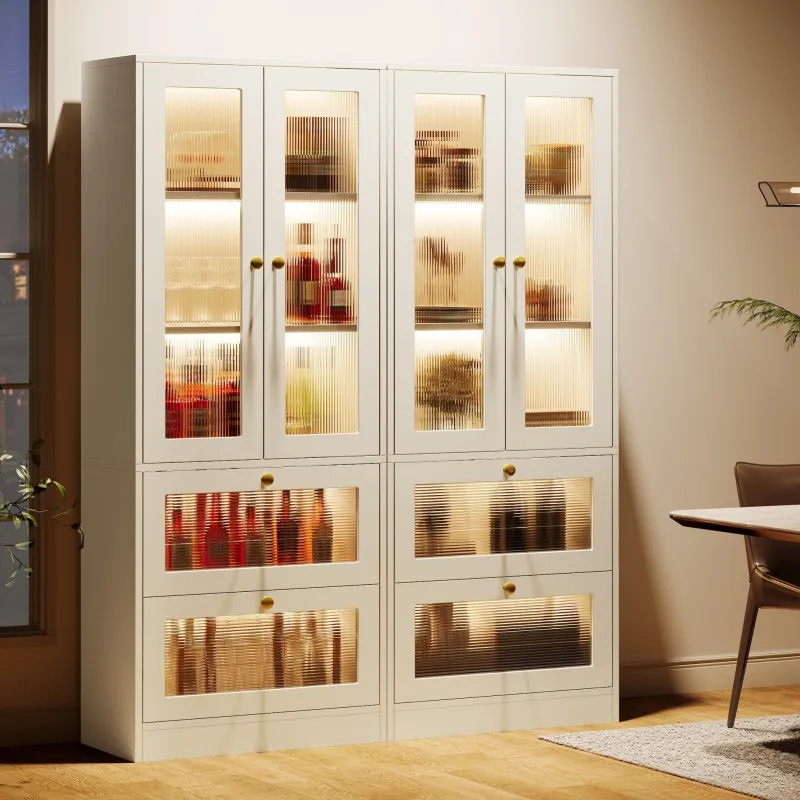 Tribesigns Bookcases & Bookshelves|Bookcases & Bookshelves*70.8" Bookshelf, Modern Bookcase Display Shelf with LED Light
