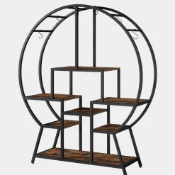 Tribesigns Bookcases & Bookshelves|Bookcases & Bookshelves*65" Bookshelf, Round Etagere Bookcase with 7-Tier Storage Shelving