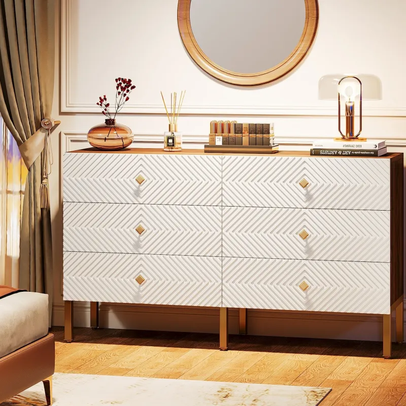 Tribesigns Chests Of Drawers*55" Chest Dresser, Modern Storage Organizer with Drawers