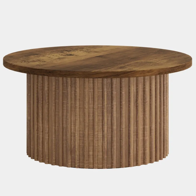 Tribesigns Coffee Tables*31.5" Coffee Table, Farmhouse Circle Center Table Sofa Side Table