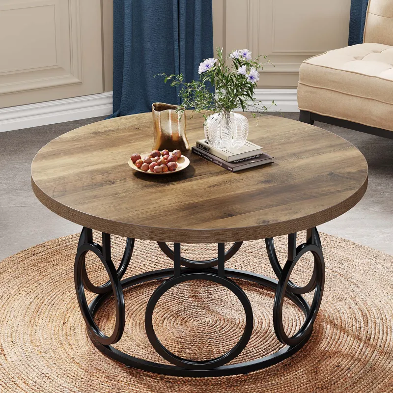 Tribesigns Coffee Tables*31.5" Coffee Table, Rustic Center Table Snack Table