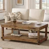 Tribesigns Coffee Tables*47" Coffee Table, Wood Center Table Cocktail Tea Table with Storage Shelf