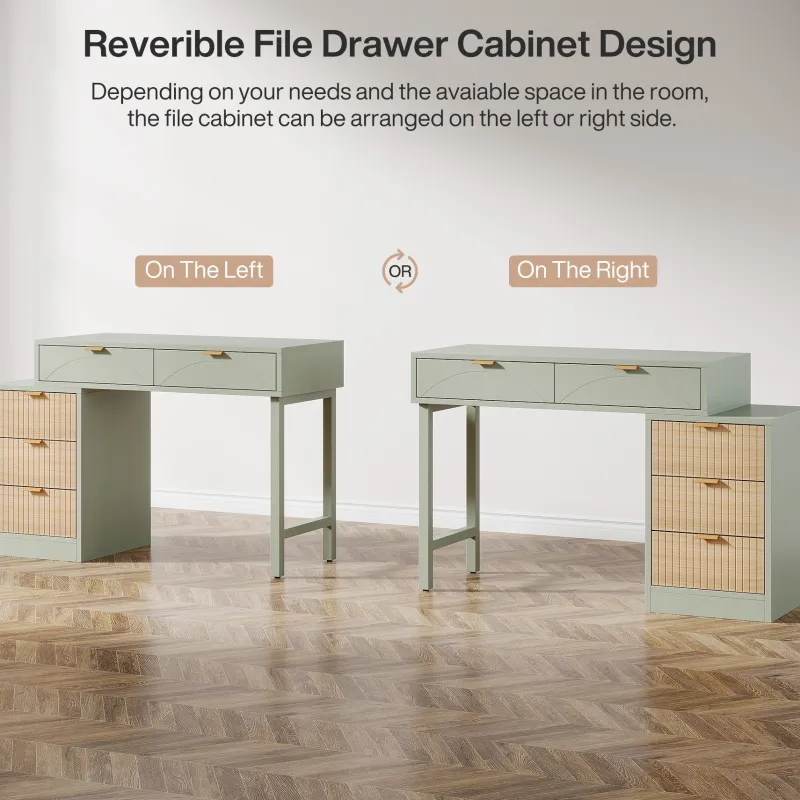 Tribesigns Desks*55" Computer Desk, Modern Home Office Desk Study Desk