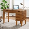 Tribesigns Desks*47" Computer Desk, Rustic Office Desk With File Cabinet